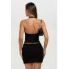 image:imageREORIA Womens Halter Tank Tops Double Lined Basic Cami Shirts Sexy Backless Y2K Trendy Going Out TopsBlack Onyx