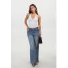 image:imageREORIA Womens Halter Tank Tops Double Lined Basic Cami Shirts Sexy Backless Y2K Trendy Going Out TopsBrilliant White