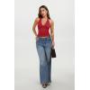image:imageREORIA Womens Halter Tank Tops Double Lined Basic Cami Shirts Sexy Backless Y2K Trendy Going Out TopsRuby