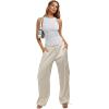 image:imageREORIA Womens High Neck Sleeveless Tank Tops Racerback Double Lined Basic Tops Summer Fitted Going Out TopsBrilliant White