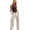 image:imageREORIA Womens High Neck Sleeveless Tank Tops Racerback Double Lined Basic Tops Summer Fitted Going Out TopsChocolate