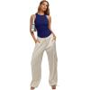 image:imageREORIA Womens High Neck Sleeveless Tank Tops Racerback Double Lined Basic Tops Summer Fitted Going Out TopsNavy Blue