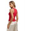 image:imageREORIA Womens High Neck Sleeveless Tank Tops Racerback Double Lined Basic Tops Summer Fitted Going Out TopsRuby