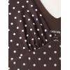 image:imageREORIA Womens Summer V Neck Sleeveless Wedding Guest Maxi Dress Sexy Mesh Bodycon Long DressesCocoa White Polka