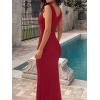 image:imageREORIA Womens Summer V Neck Sleeveless Wedding Guest Maxi Dress Sexy Mesh Bodycon Long DressesEmboldened