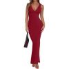 image:imageREORIA Womens Summer V Neck Sleeveless Wedding Guest Maxi Dress Sexy Mesh Bodycon Long DressesEmboldened