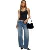 image:imageREORIA Womens Backless Ribbed Halter Tops for 2026 Slim Fitted Camisole Basic ShirtsBlack