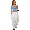 image:imageREORIA Womens Backless Ribbed Halter Tops for 2026 Slim Fitted Camisole Basic ShirtsBlue