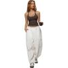 image:imageREORIA Womens Backless Ribbed Halter Tops for 2026 Slim Fitted Camisole Basic ShirtsCoffee