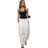 image:imageREORIA Womens Backless Ribbed Halter Tops for 2026 Slim Fitted Camisole Basic ShirtsDark Blue