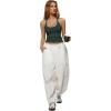 image:imageREORIA Womens Backless Ribbed Halter Tops for 2026 Slim Fitted Camisole Basic ShirtsDark Green