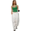 image:imageREORIA Womens Backless Ribbed Halter Tops for 2026 Slim Fitted Camisole Basic ShirtsGreen