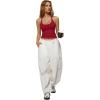image:imageREORIA Womens Backless Ribbed Halter Tops for 2026 Slim Fitted Camisole Basic ShirtsRed
