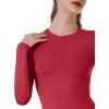 image:imageREORIA Double Lined Quarter Zip Sexy V Neck Long Sleeve Cropped Top Going Out Tops for Womens Fall Fashion 2025Watermelon