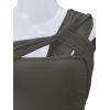 image:imageREORIA Womens Sexy One Shoulder Asymmetrical Leopard Print Mesh Ruched Backless Going Out Bodysuits TopsThyme