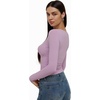 image:imageREORIA Womens Basic Square Neck Long Sleeve Shirts Double Lined Tops Tight Shirts Fall Outfits 2025Orchid Bouquet