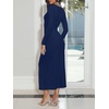 image:imageREORIA Wedding Guest Dresses for Women Long Sleeve Ruched Wrap Midi Dress  Asymmetrical Square NeckCocktailFormalBodyconElegantPartyClub Nightout2026 Fall WinterTrendy ClothesBlue