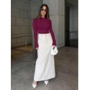 image:imageREORIA Womens Mock Neck Double Lined Trendy Ruched Bodysuit Sexy Wrap Tops for Fall Outfits 2026Cordovan