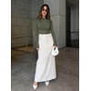 image:imageREORIA Womens Mock Neck Double Lined Trendy Ruched Bodysuit Sexy Wrap Tops for Fall Outfits 2026Four Leaf Clover