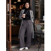 image:imageREORIA Wide Leg Pants for Women Casual Flowy Palazzo Pant  DrawstringElastic WaistLoose FitHomewearLoungePJ Pajama BottomsTrousers with Pockets2026 Fall WinterTravel OutfitsGray