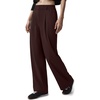 image:imageREORIA Women High Waisted Wide Leg Pants Business Casual Trousers with Pockets Stretch Work Slacks for Office TravelBrown