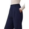 image:imageREORIA Women High Waisted Wide Leg Pants Business Casual Trousers with Pockets Stretch Work Slacks for Office TravelNavy Blue