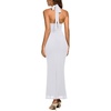 image:imageREORIA Womens Mesh Sheer Sleeveless Maxi Dresses  Long DressRuchedDouble LinedSquare NeckHalterTie BackBodycon2026 SummerWedding Guest OufitsDressy CasualGoing OutBrilliant White