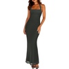 image:imageREORIA Womens Mesh Sheer Sleeveless Maxi Dresses  Long DressRuchedDouble LinedSquare NeckHalterTie BackBodycon2026 SummerWedding Guest OufitsDressy CasualGoing OutThyme