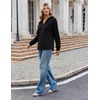 image:imageREORIA Hoodies For Women Oversized V Neck Pullover SweatshirtsBlack