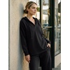 image:imageREORIA Hoodies For Women Oversized V Neck Pullover SweatshirtsBlack