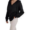 image:imageREORIA Hoodies For Women Oversized V Neck Pullover SweatshirtsBlack