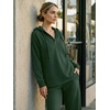 image:imageREORIA Hoodies For Women Oversized V Neck Pullover SweatshirtsCedar Green