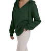 image:imageREORIA Hoodies For Women Oversized V Neck Pullover SweatshirtsCedar Green