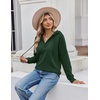 image:imageREORIA Hoodies For Women Oversized V Neck Pullover SweatshirtsCedar Green