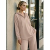 image:imageREORIA Hoodies For Women Oversized V Neck Pullover SweatshirtsKhaki