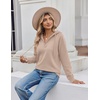 image:imageREORIA Hoodies For Women Oversized V Neck Pullover SweatshirtsKhaki