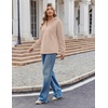 image:imageREORIA Hoodies For Women Oversized V Neck Pullover SweatshirtsKhaki