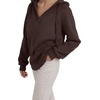 image:imageREORIA Hoodies For Women Oversized V Neck Pullover SweatshirtsShaved Chocolate