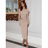 image:imageREORIA Long Sleeve Wedding Guest Maxi Dresses for WomenApricot