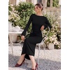image:imageREORIA Long Sleeve Wedding Guest Maxi Dresses for WomenBlack