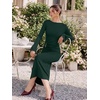 image:imageREORIA Long Sleeve Wedding Guest Maxi Dresses for WomenDark Green