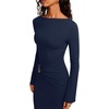 image:imageREORIA Long Sleeve Wedding Guest Maxi Dresses for WomenNavy Blue