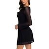 image:imageREORIA Wedding Guest Dresses for Women Mesh Bell Long Sleeve Mini DressBlack
