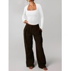image:imageREORIA Women Built in Bra Long Sleeve Square Neck Top Shirt 2026 Fall Slim Fit Basic Trendy ClothesWhite