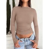image:imageREORIA Women Double Lined Long Sleeve Shirt Business Casual Layering TopsKhaki