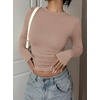 image:imageREORIA Women Double Lined Long Sleeve Shirt Business Casual Layering TopsKhaki