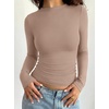 image:imageREORIA Women Double Lined Long Sleeve Shirt Business Casual Layering TopsKhaki