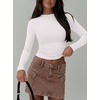 image:imageREORIA Women Double Lined Long Sleeve Shirt Business Casual Layering TopsWhite