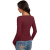 image:imageREORIA Women Lightweight Cropped Cardigan Slim Ribbed Knit Shirt Button TopBurgundy