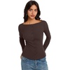 image:imageREORIA Women Lightweight Cropped Cardigan Slim Ribbed Knit Shirt Button TopDark Coffee